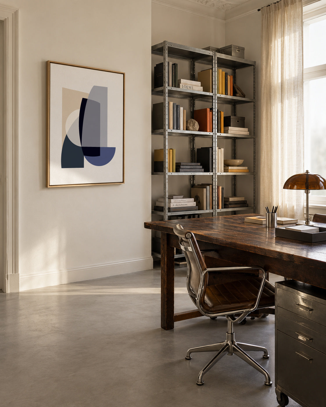 Abstract IV - Framed canvas in an interior