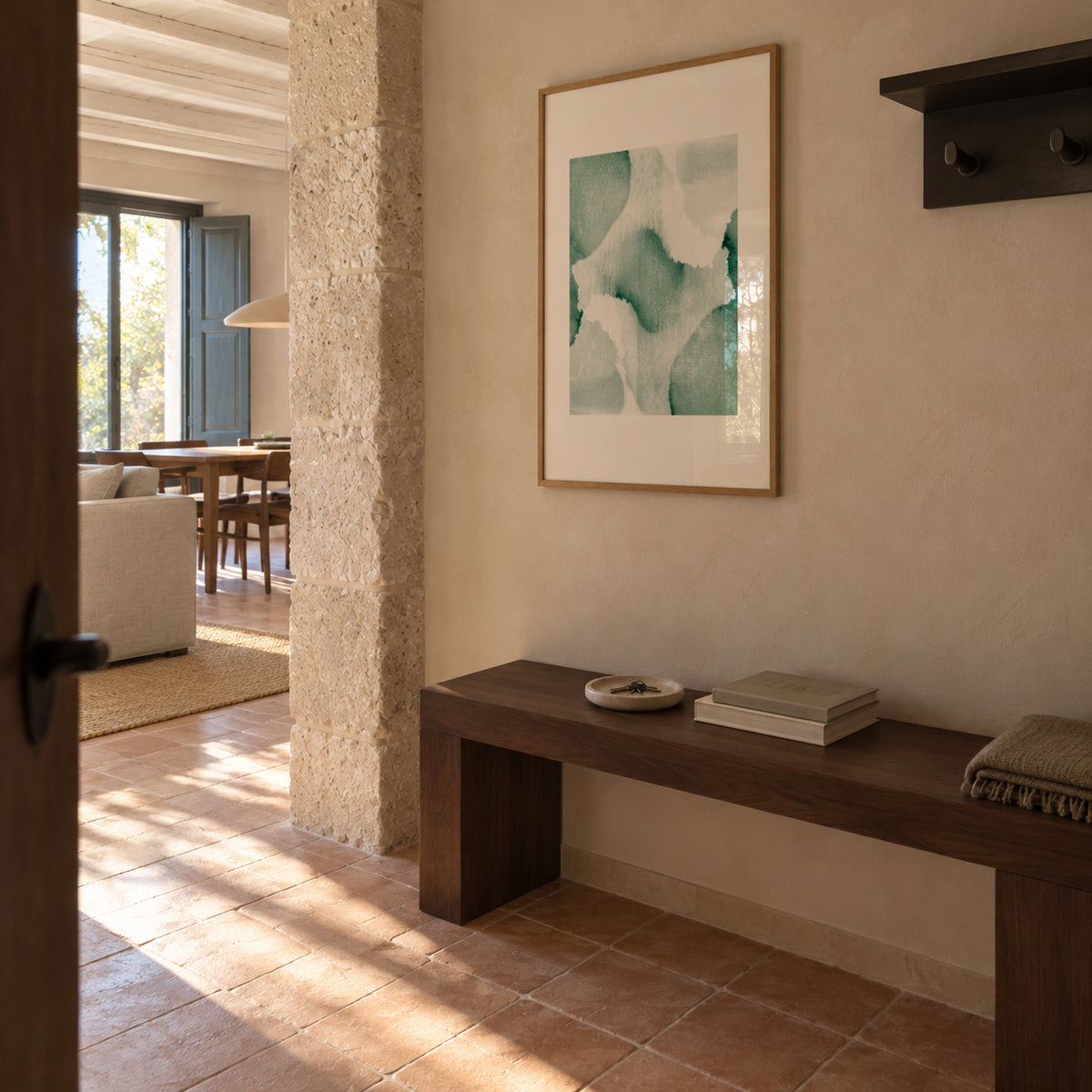 Watercolor V - Framed poster in an interior