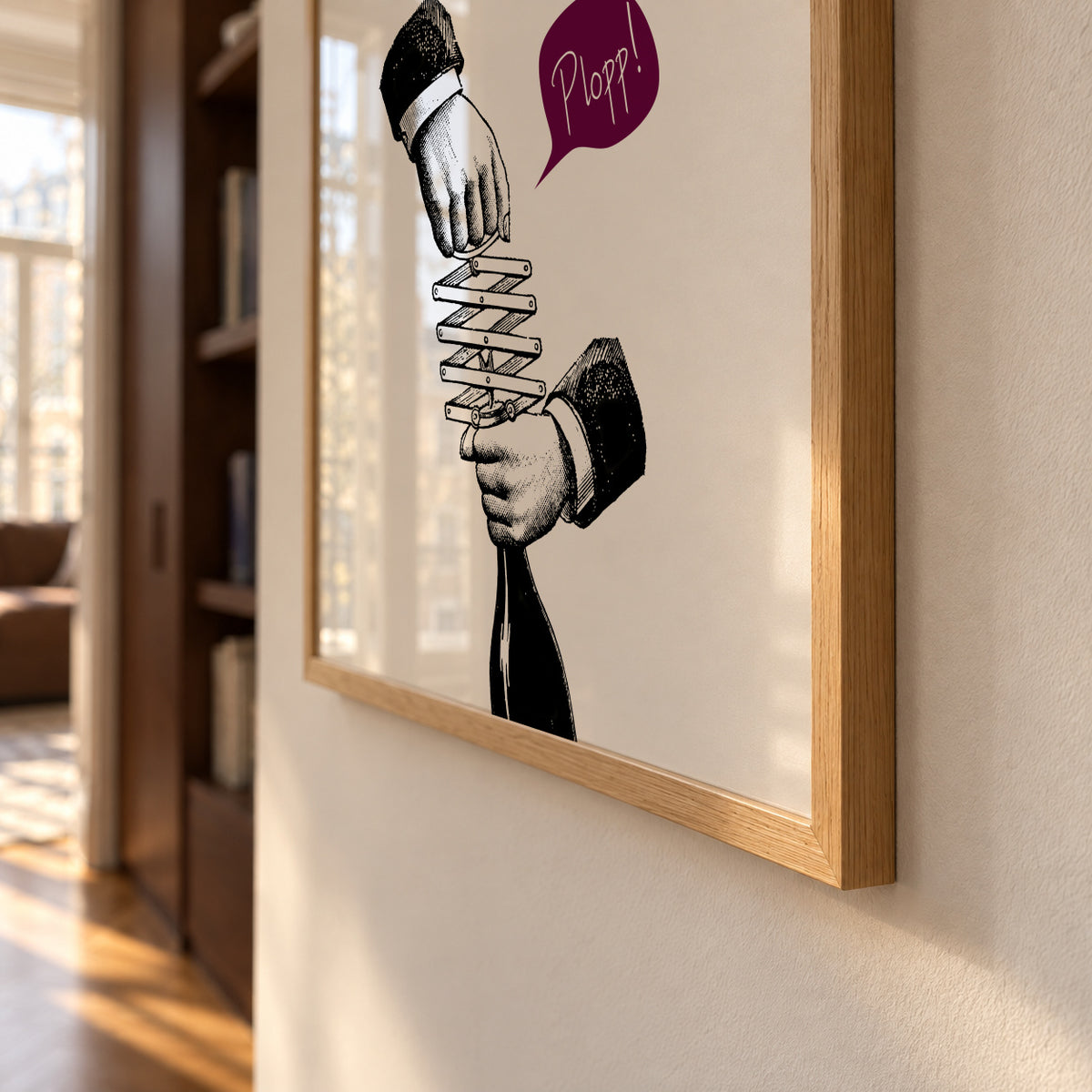 Wine o'clock - Framed poster detail