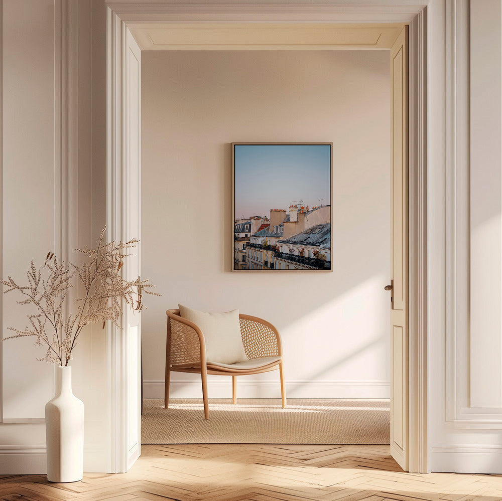 Cuadro de ciudades con tejados al amanecer – Canvas1