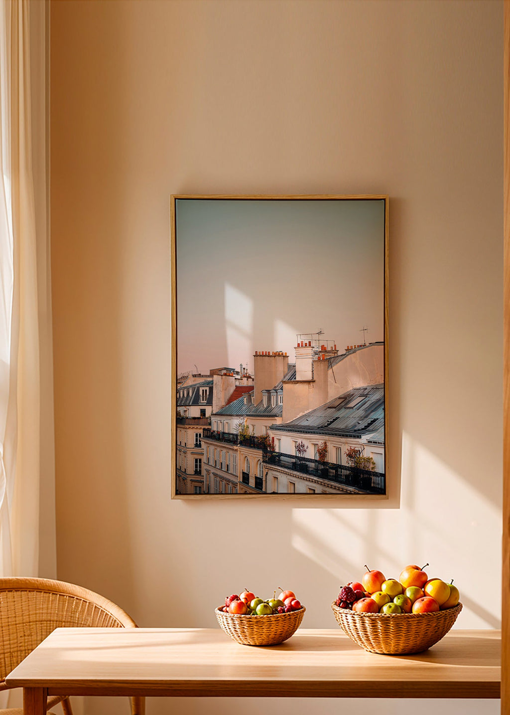 Cuadro de ciudades con tejados al amanecer – Canvas2