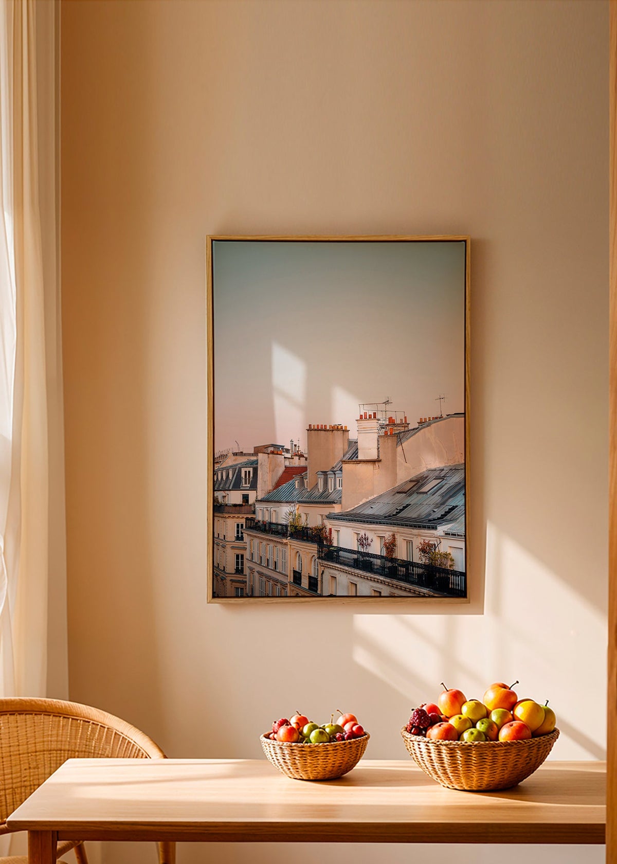 Cuadro de ciudades con tejados al amanecer – Canvas2
