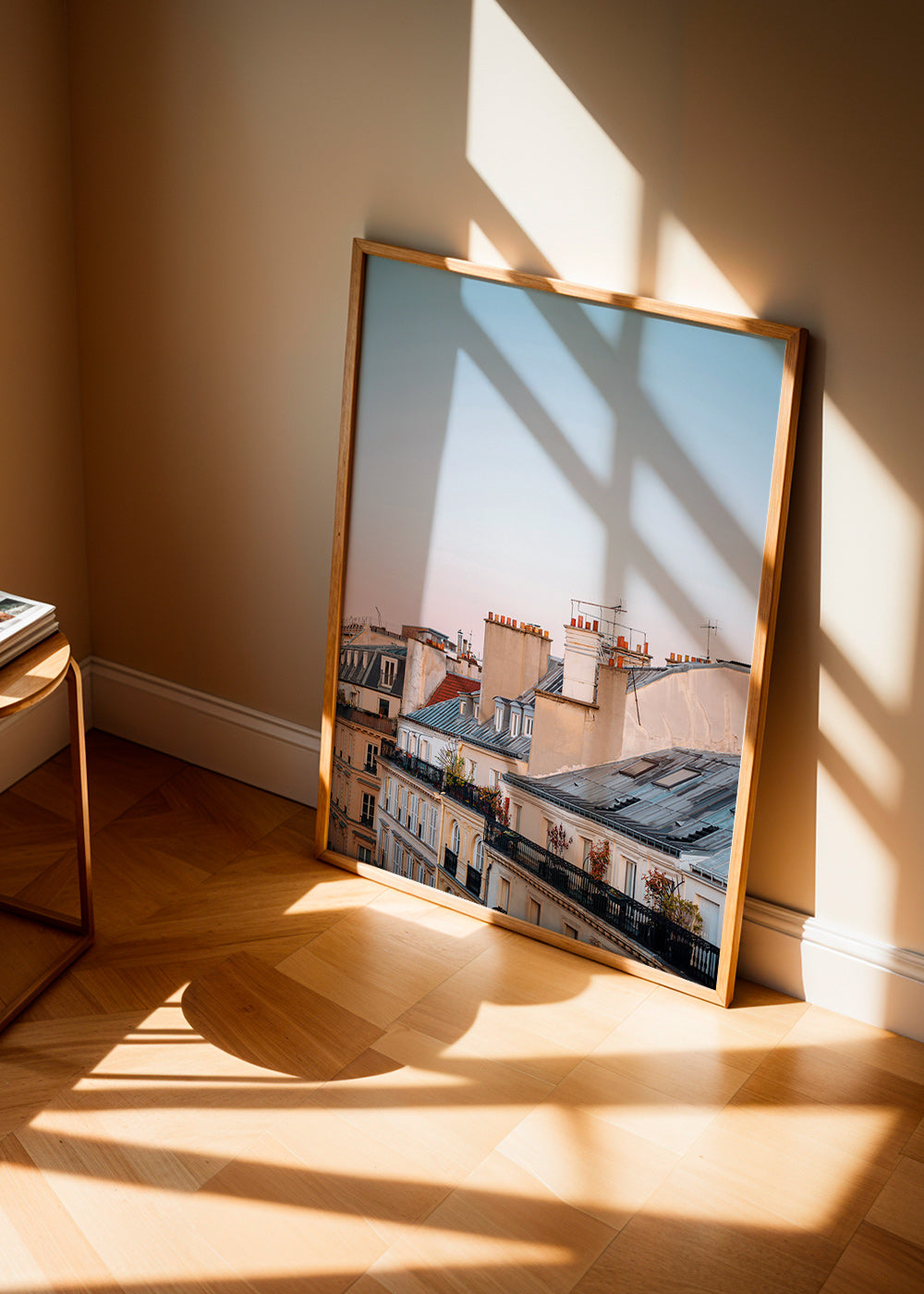 Cuadro de ciudades con tejados al amanecer – Product2