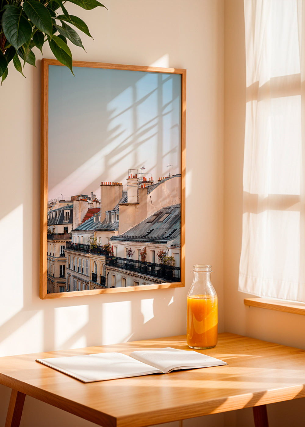 Cuadro de ciudades con tejados al amanecer – Product3