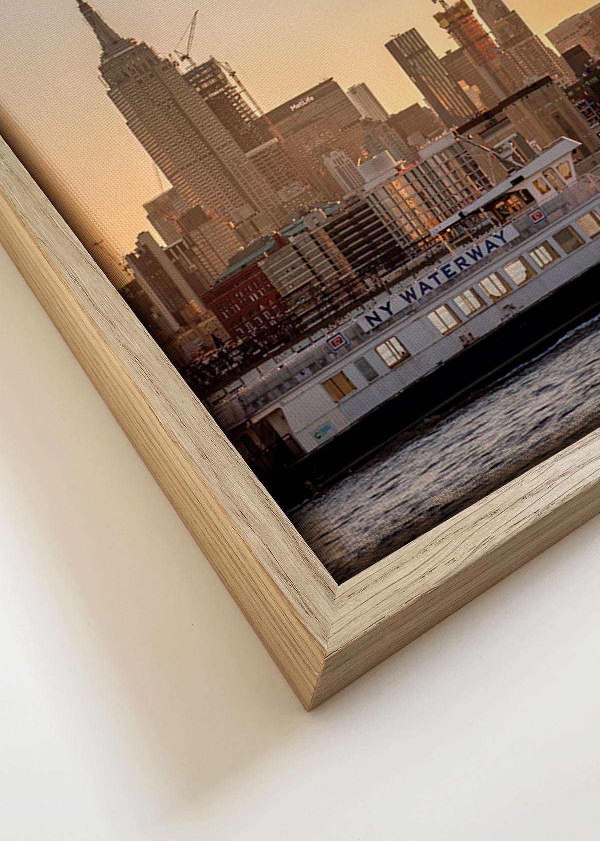 Cuadro de ciudades con skyline de Manhattan – Canvas detail