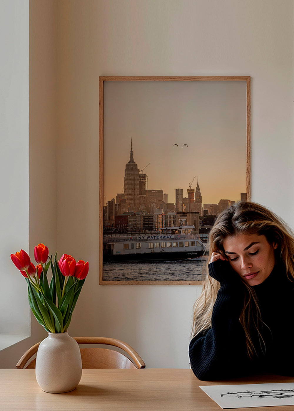 Cuadro de ciudades con skyline de Manhattan – Product1