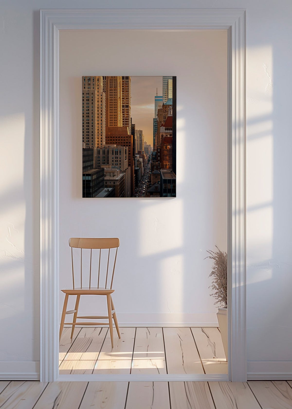 Cuadro de ciudades con skyline al amanecer – Canvas