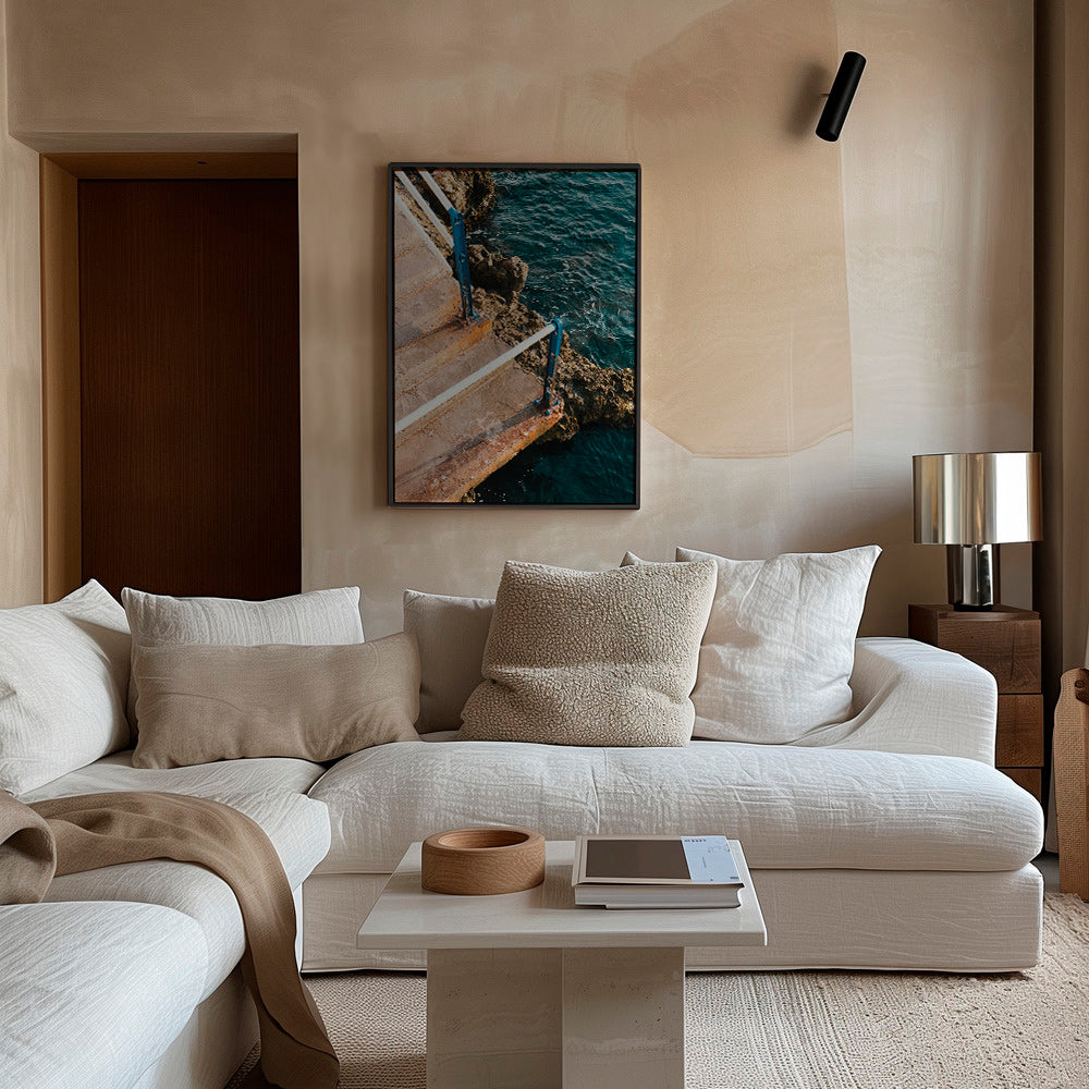 Cuadro de paisaje con escalera al mar – Canvas1