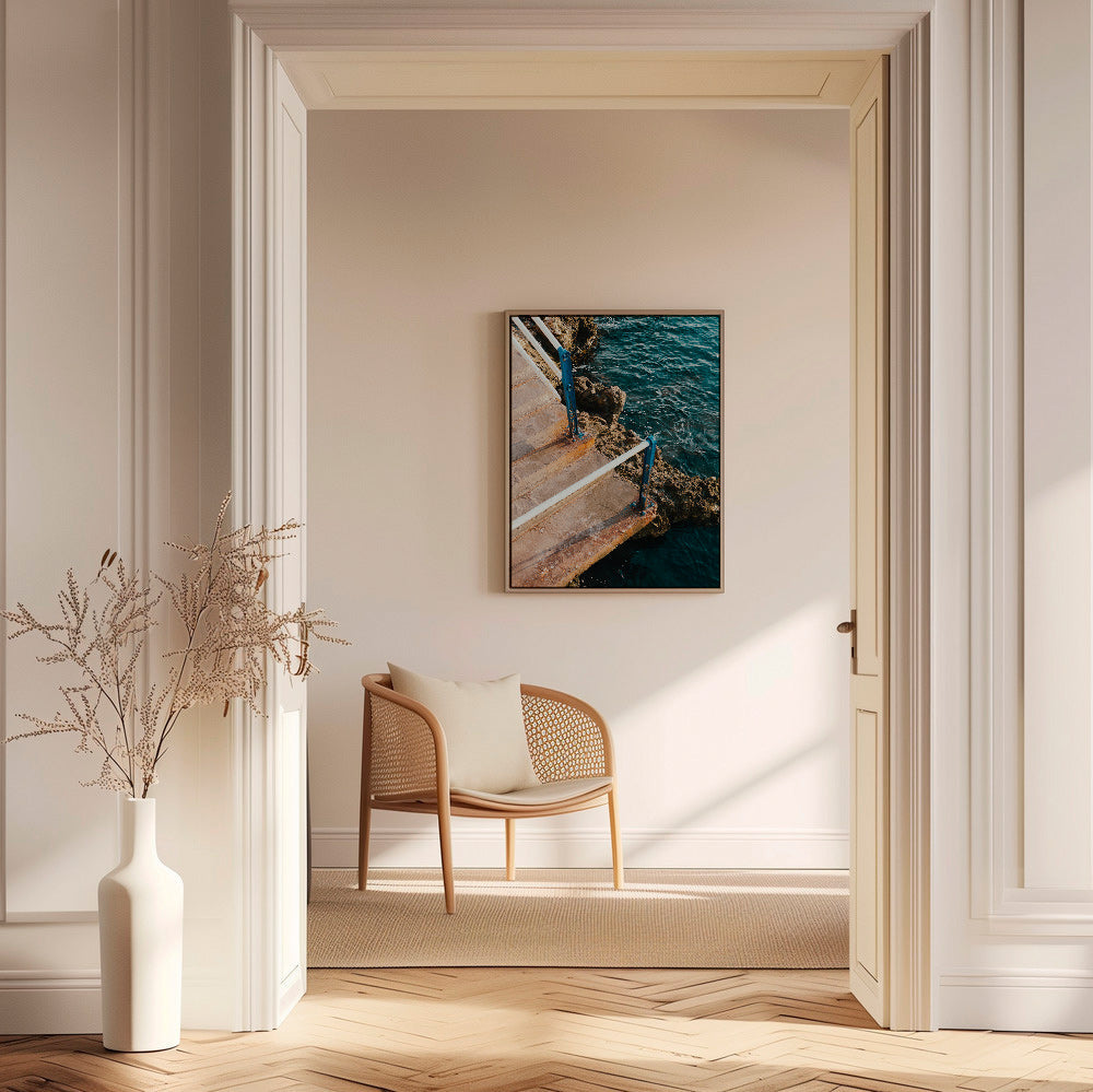 Cuadro de paisaje con escalera al mar – Canvas2