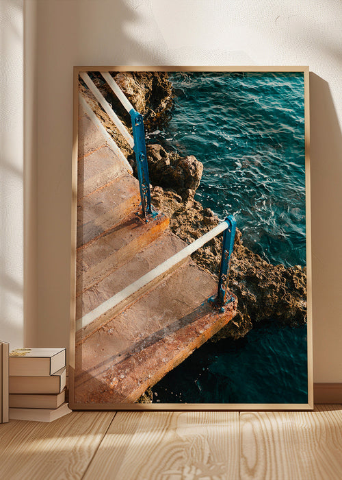 Cuadro de paisaje con escalera al mar – Product1