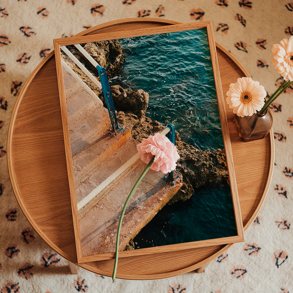 Cuadro de paisaje con escalera al mar – Product3
