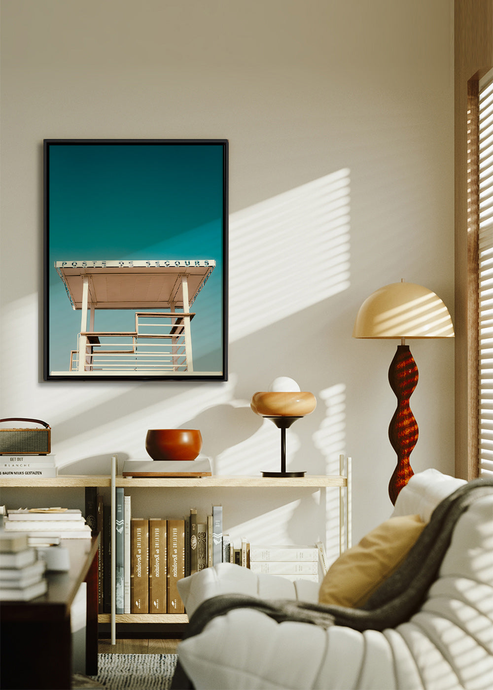 Fotografía: poste de secours sobre cielo azul – Canvas1