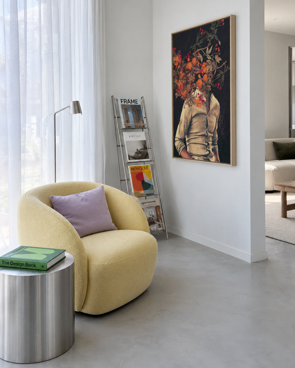 Roots - Framed canvas in an interior