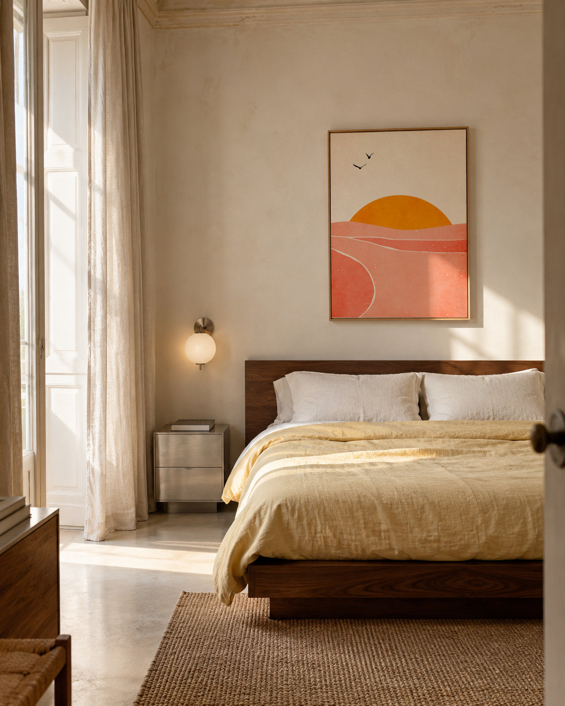 Dancing in The Sun - Framed canvas in an interior