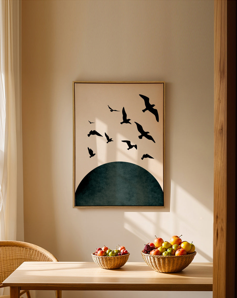 Wings to Fly _ Y - Framed canvas in an interior