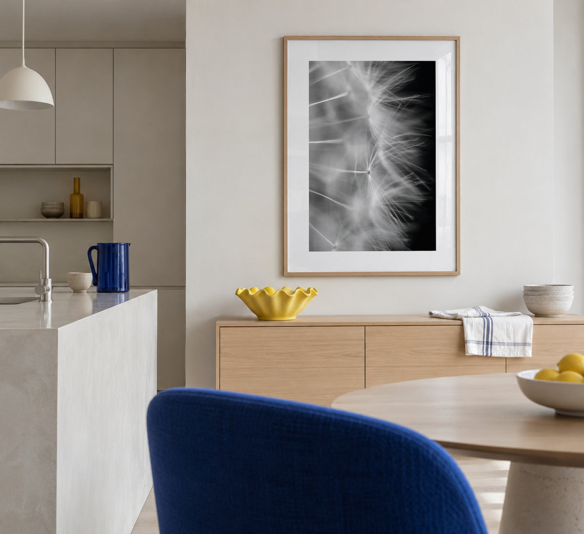 Blow it - Framed poster in an interior
