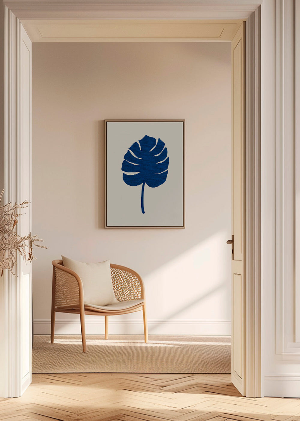 Monstera Canvas Blue