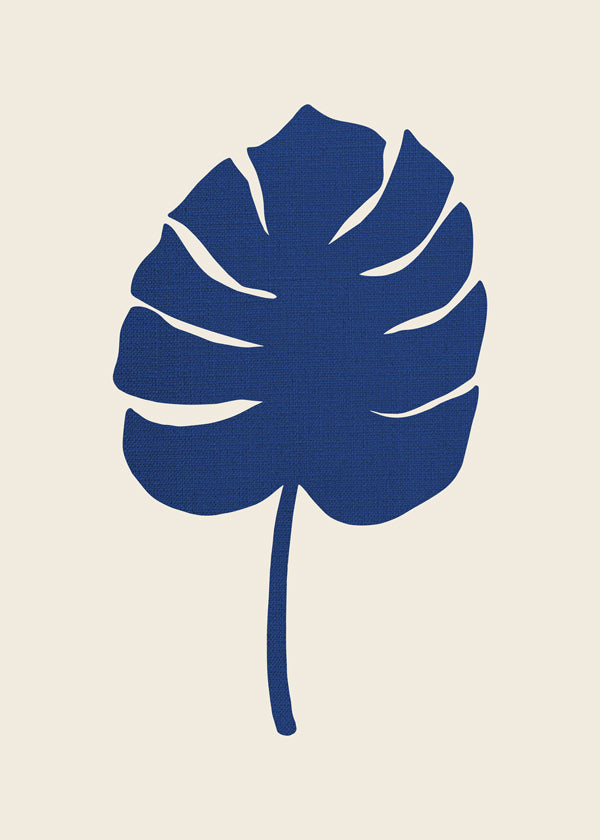 Monstera Canvas Blue