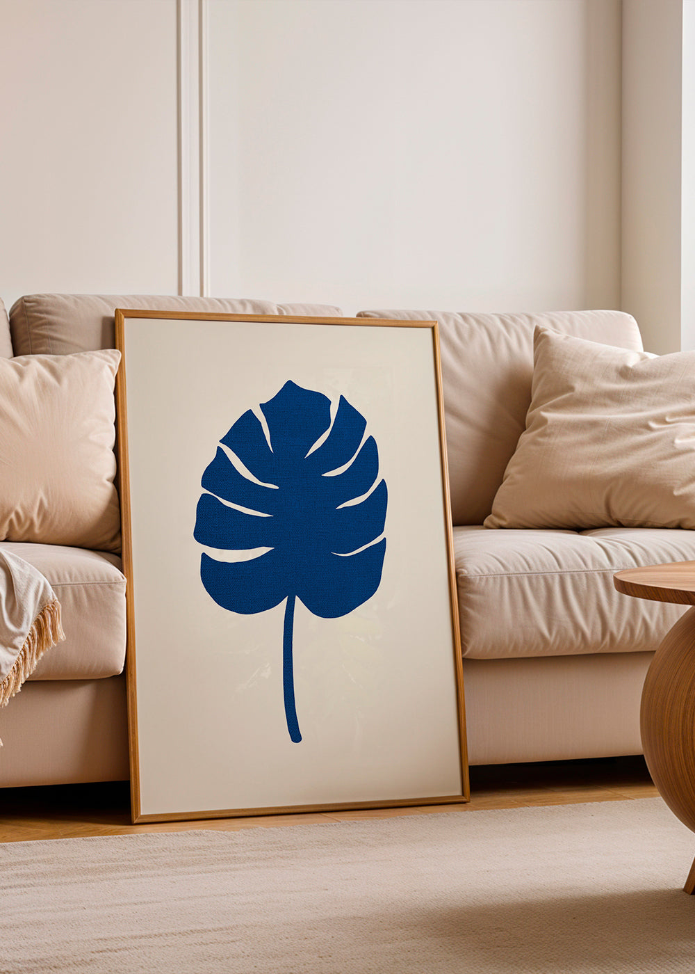 Monstera Canvas Blue