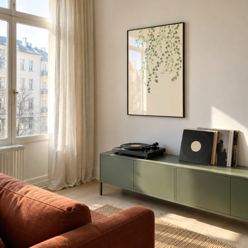 Birch Tree - Framed poster in an interior