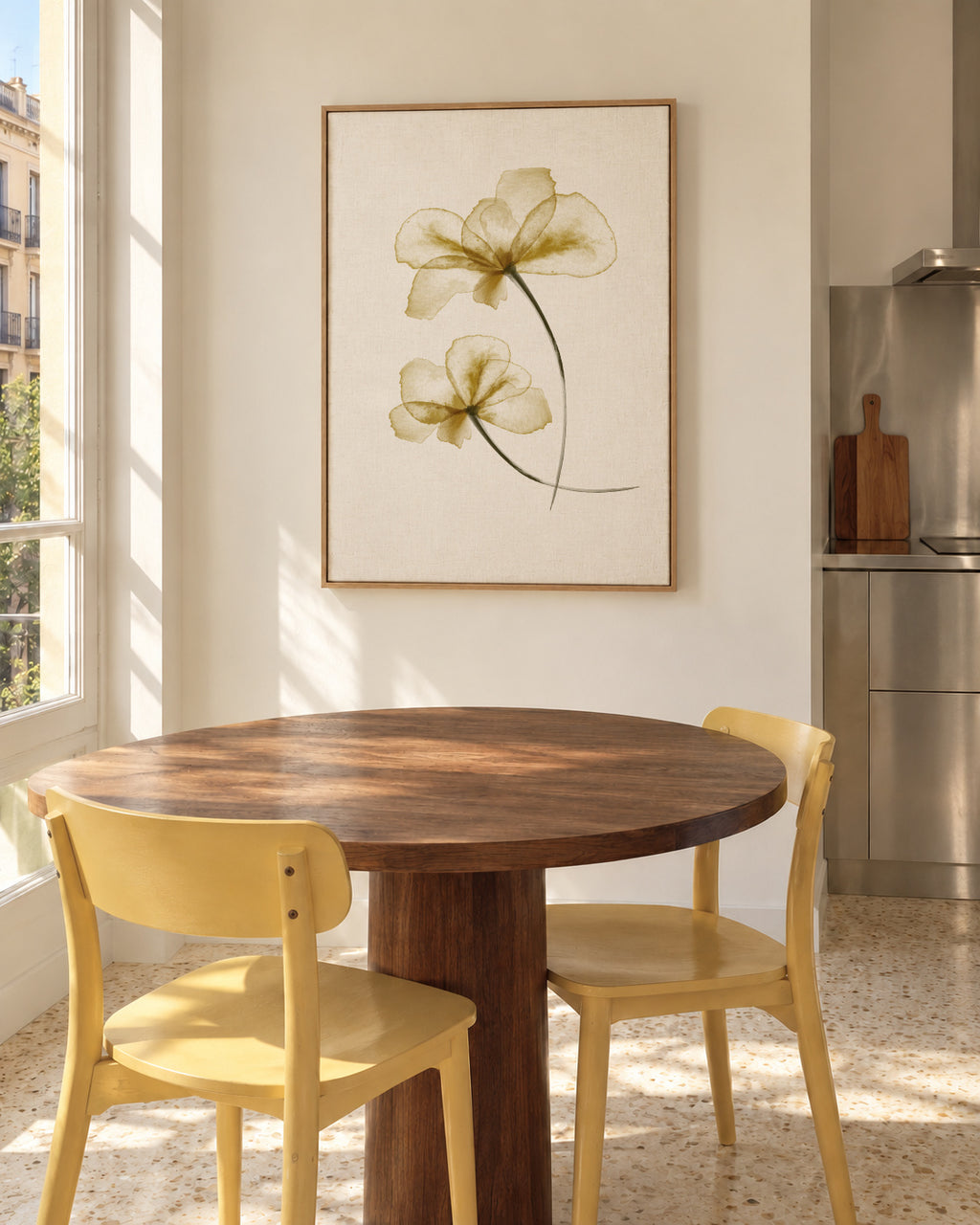 Pressed Flowers - Framed canvas in an interior