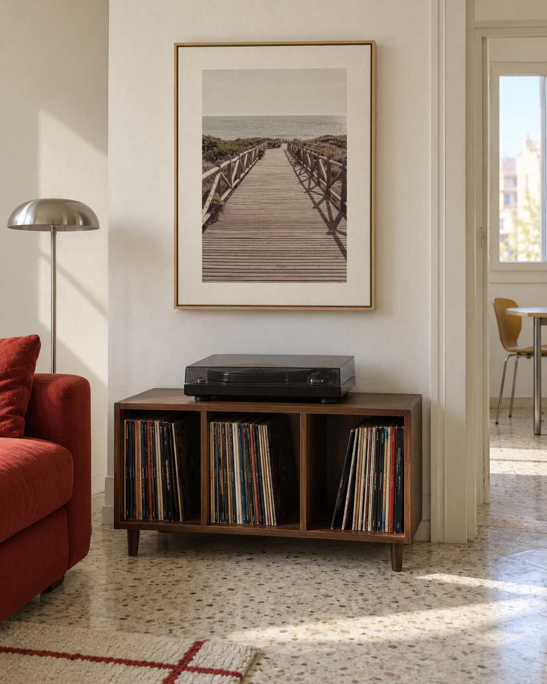 Beach VII - Framed canvas in an interior