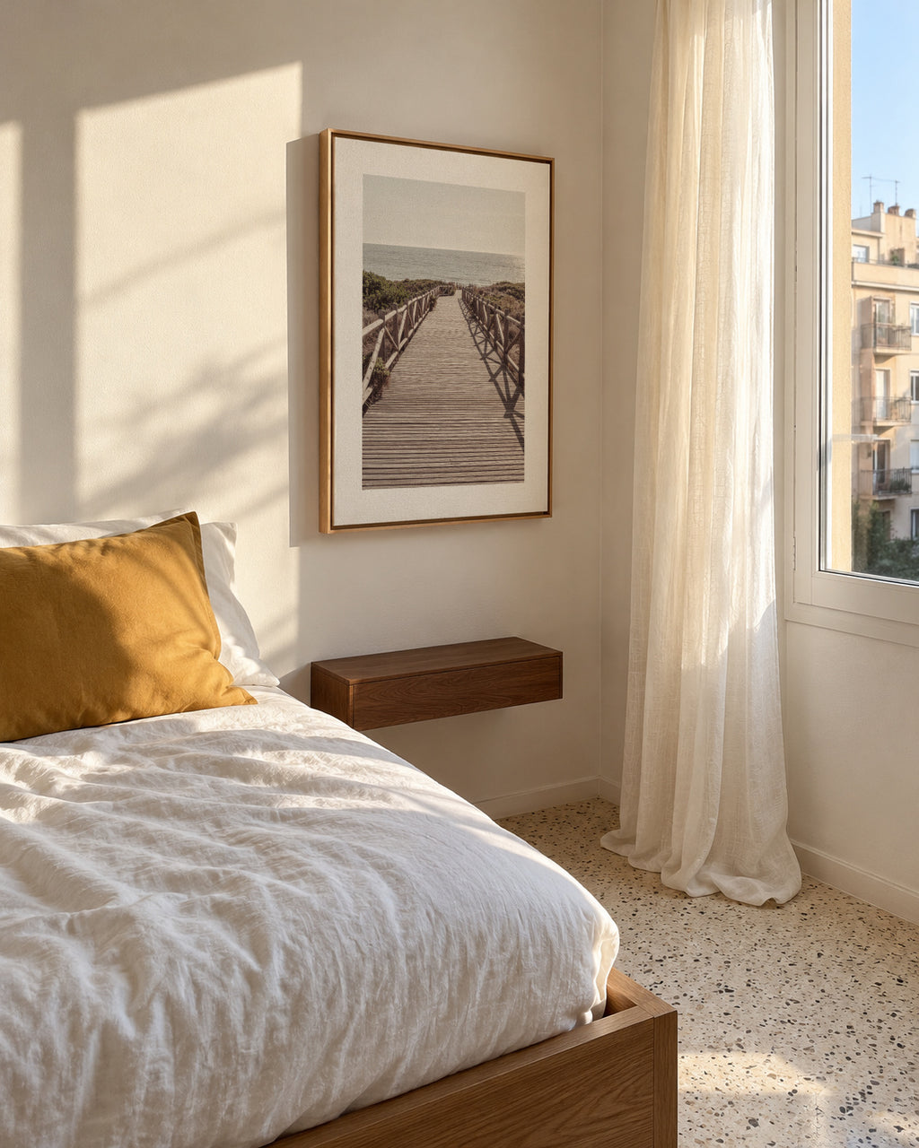 Beach VII - Framed canvas in an interior