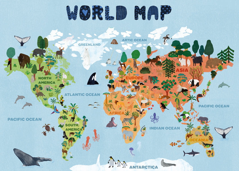 World map for kids - jotadejai