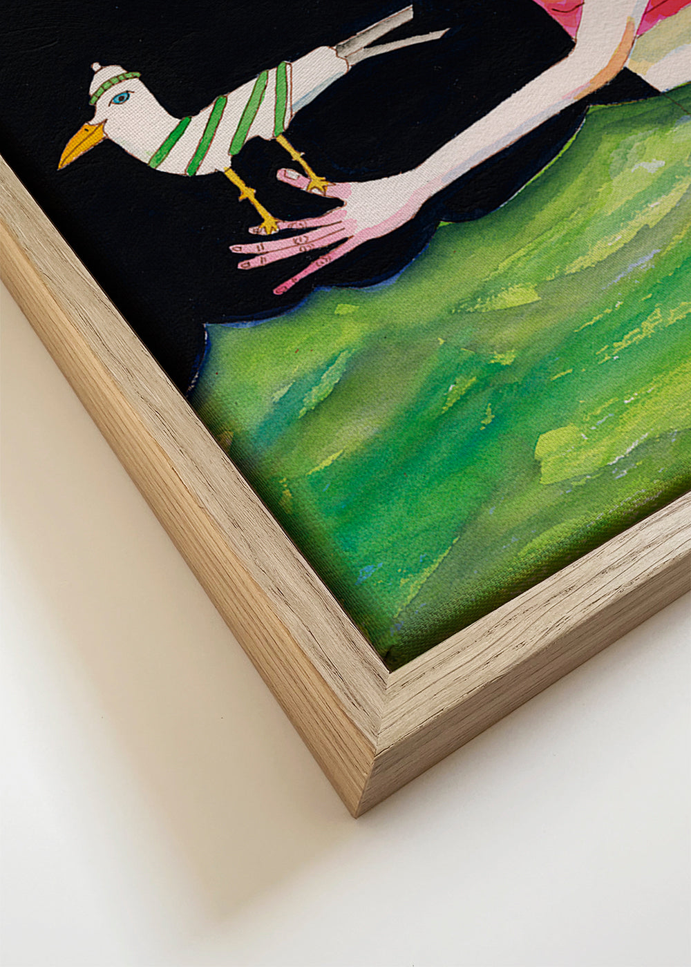 Swimming Lady with birds