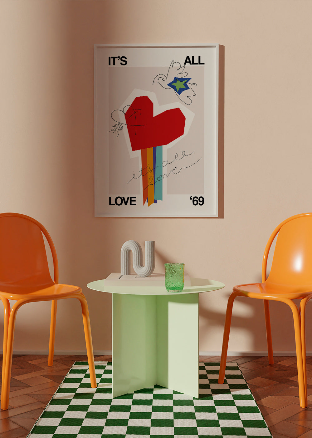 It's All Love '69 Heart Greige