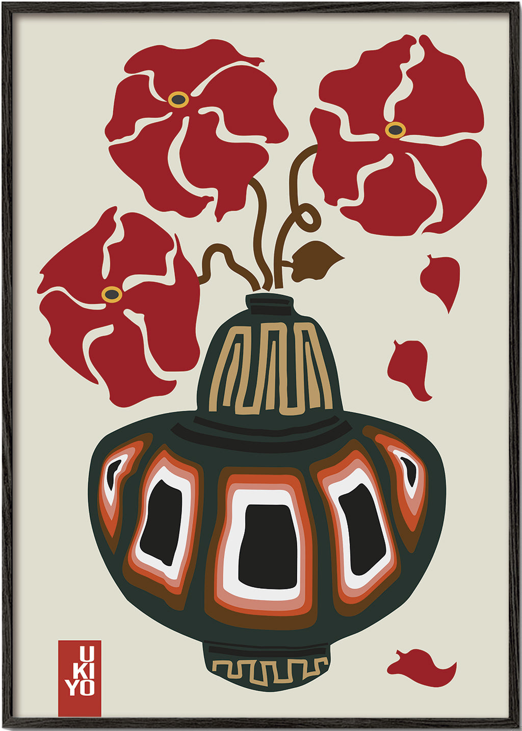 Ukiyo Vase Flower Greige