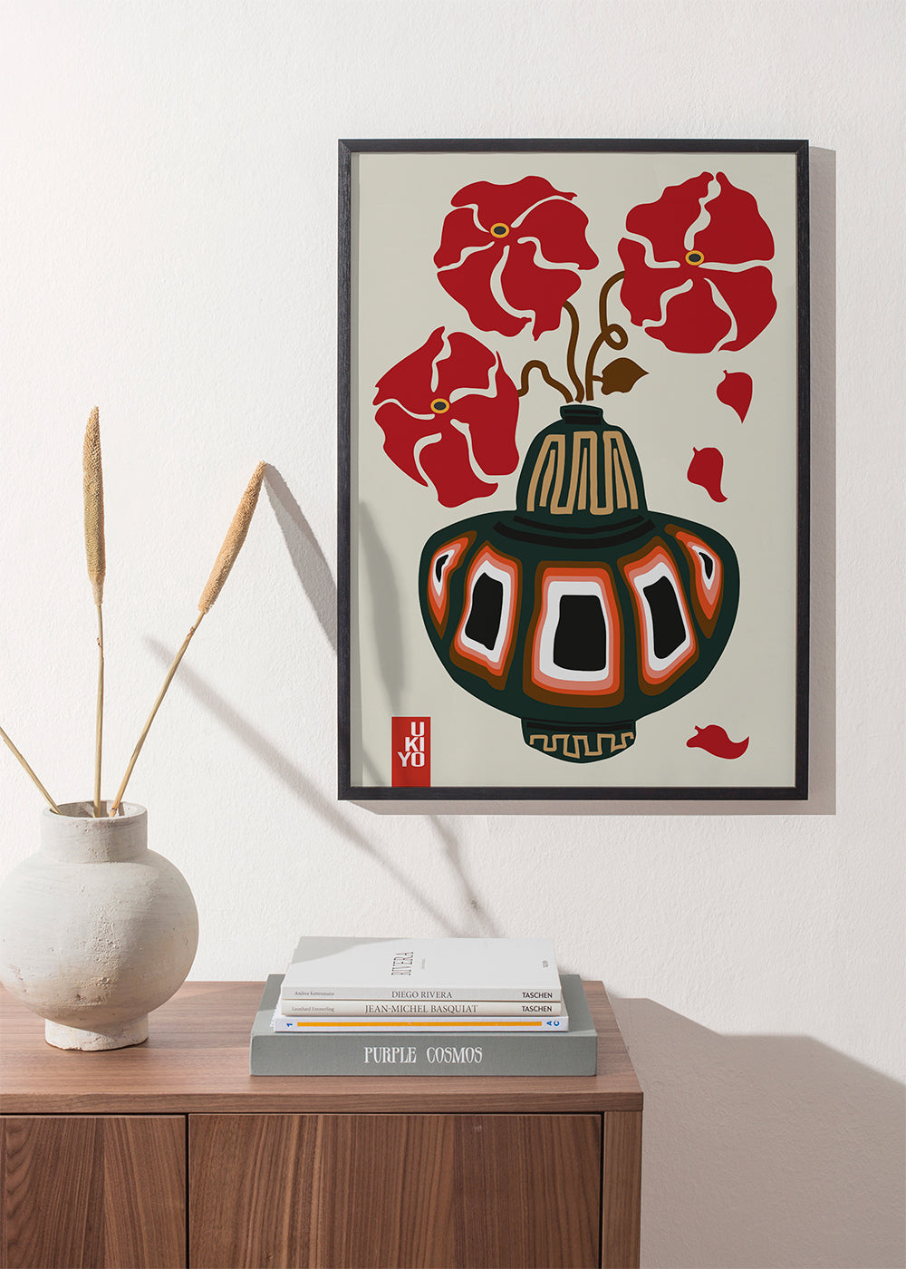 Ukiyo Vase Flower Greige