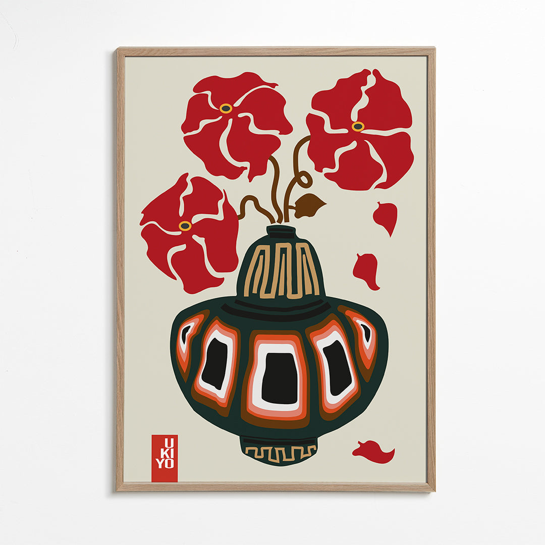 Ukiyo Vase Flower Greige