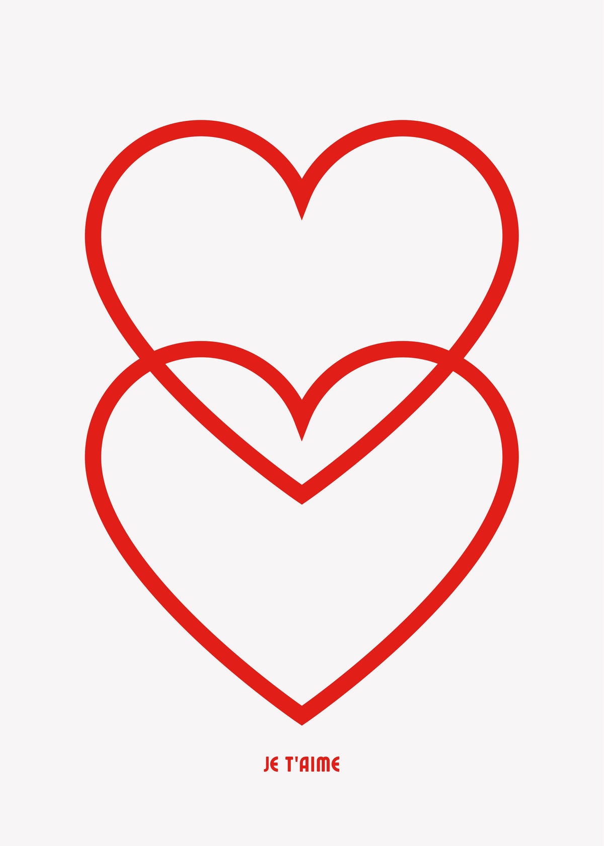 Two Hearts - Unframed art print