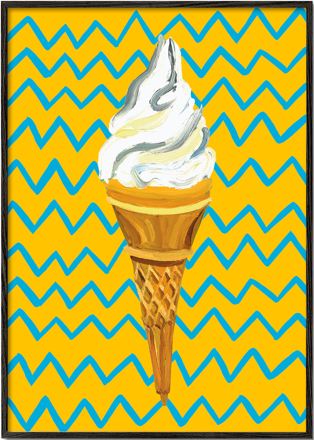 Ice Cream Yellow Zigzag