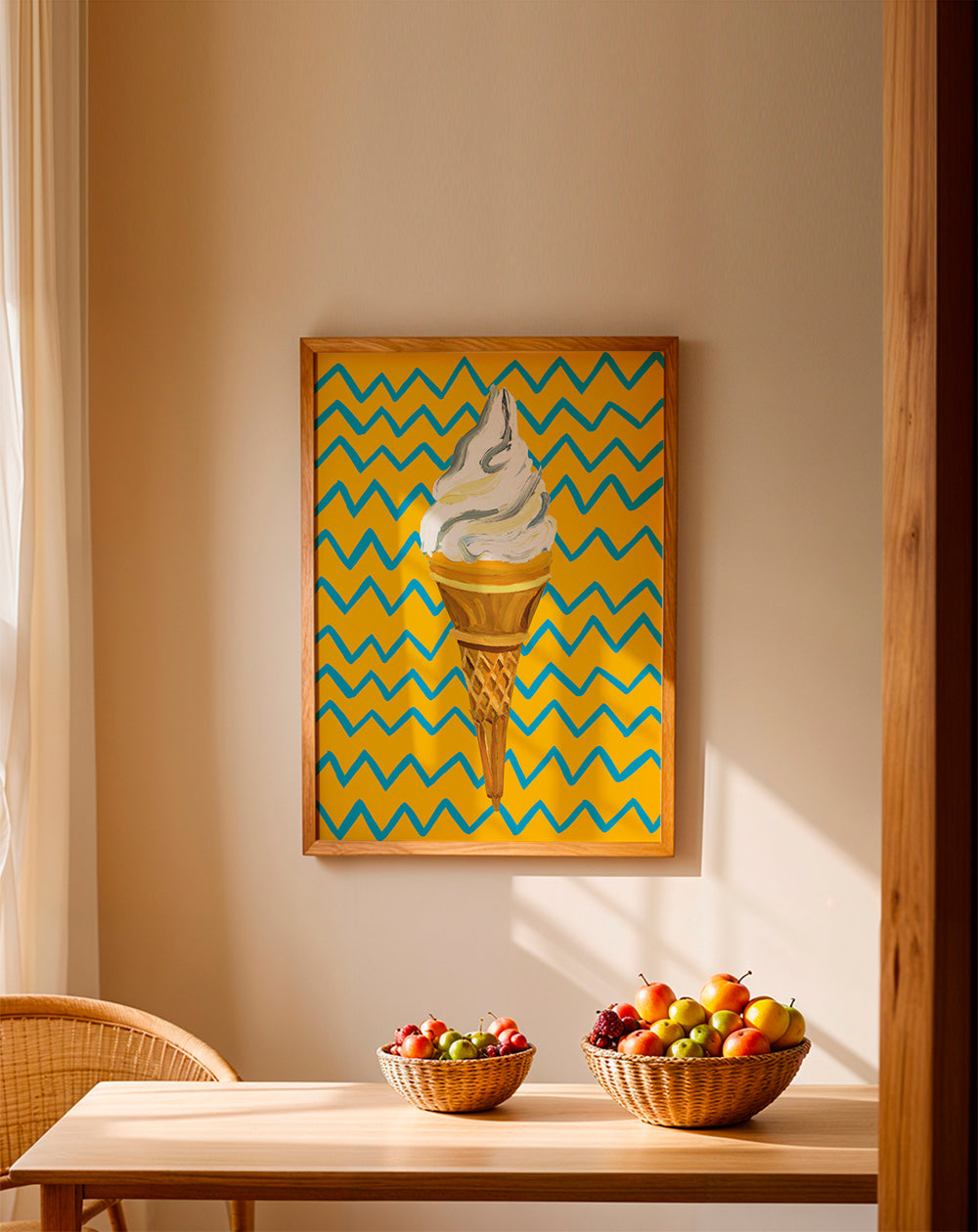 Ice Cream Yellow Zigzag