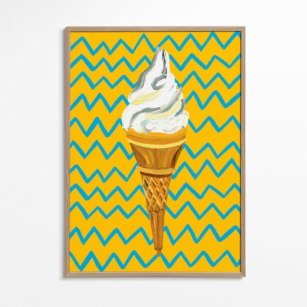 Ice Cream Yellow Zigzag