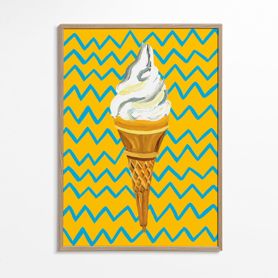 Ice Cream Yellow Zigzag