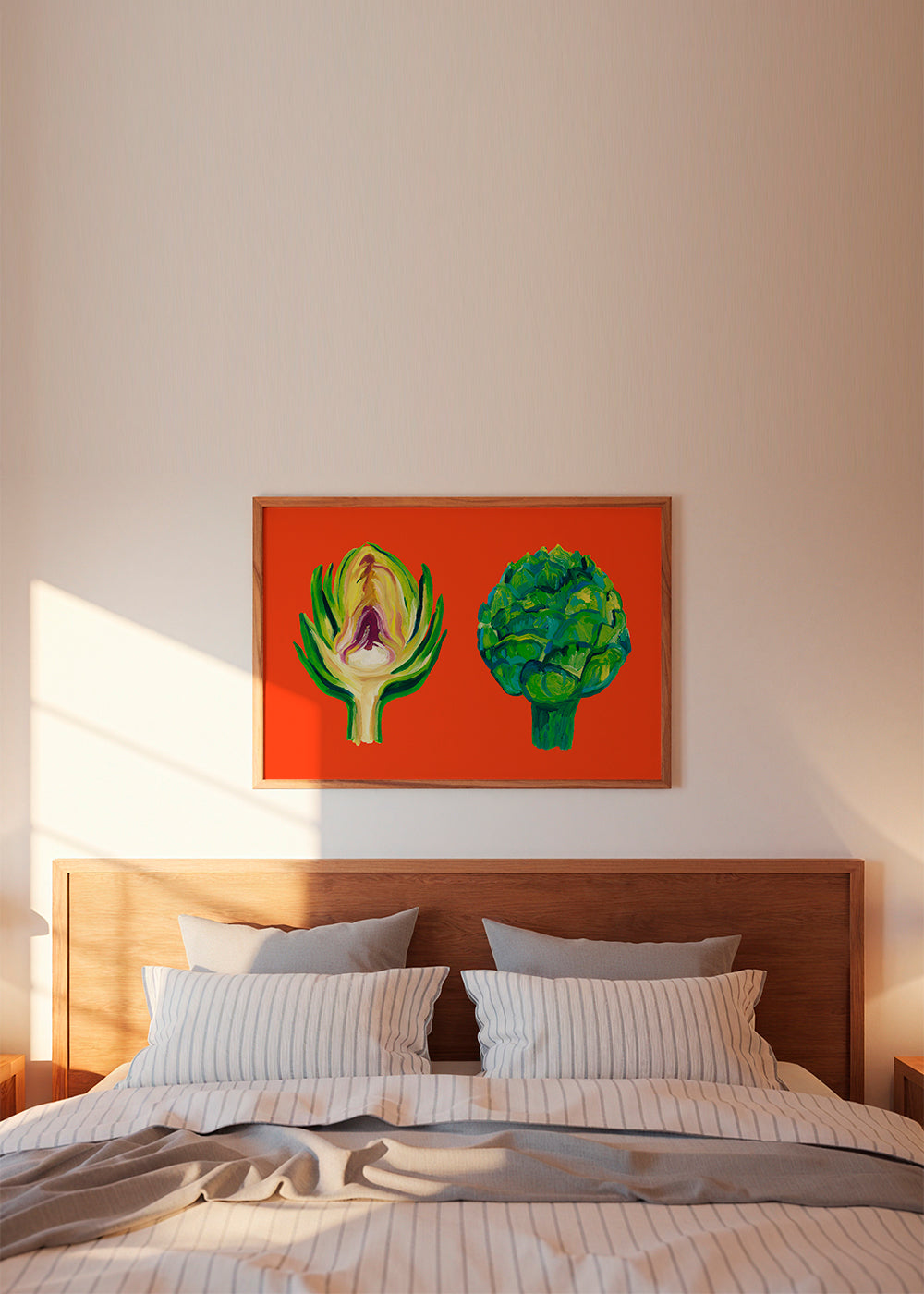 Artichokes On Orange