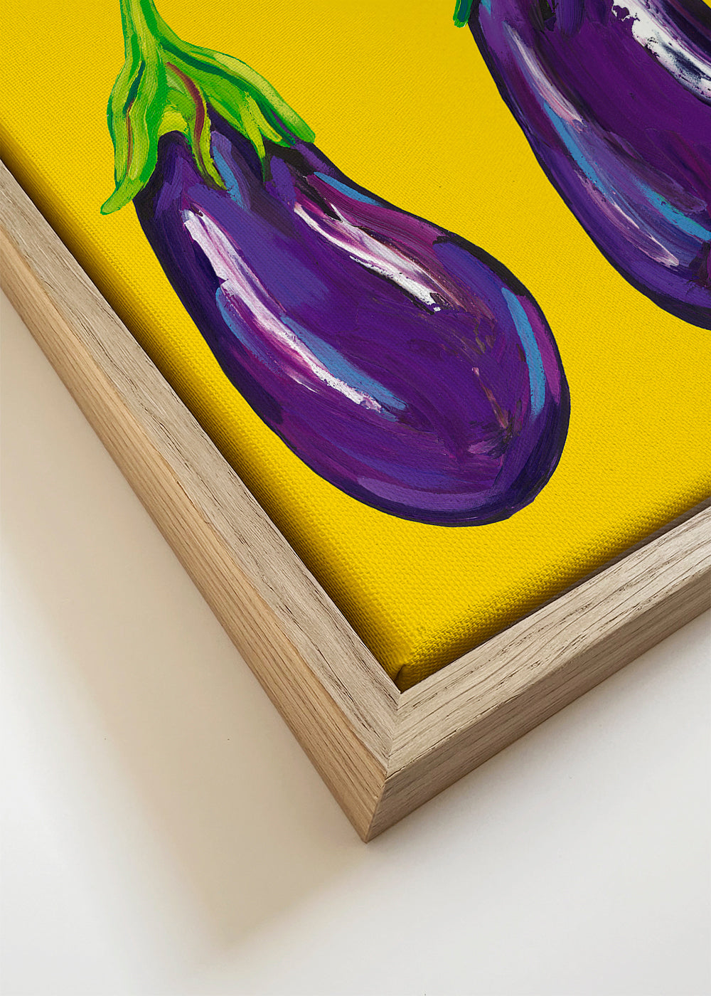 Aubergines On Yellow