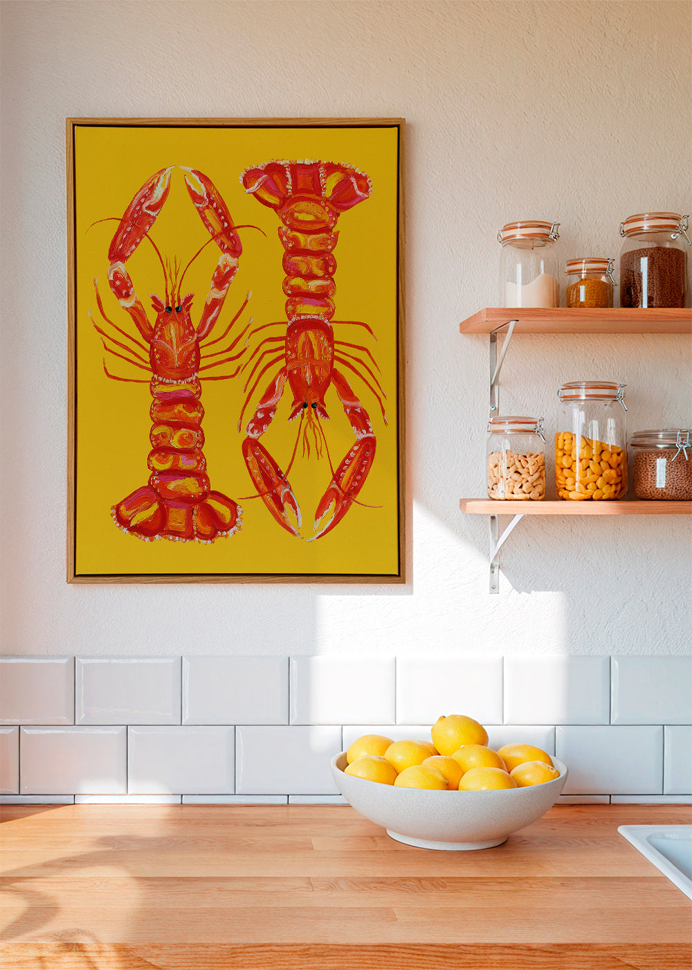 Langoustines On Yellow