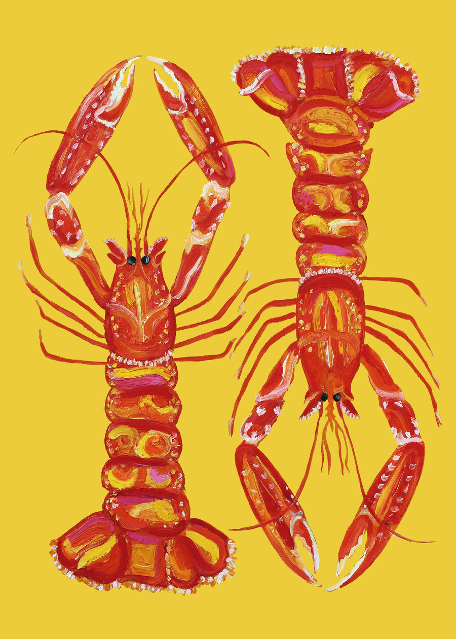 Langoustines On Yellow
