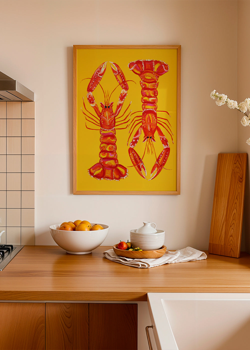 Langoustines On Yellow