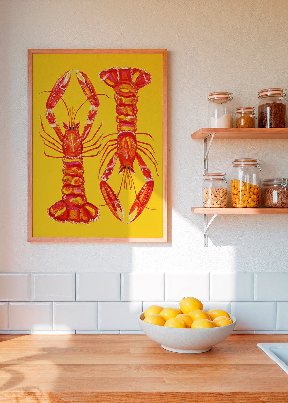 Langoustines On Yellow