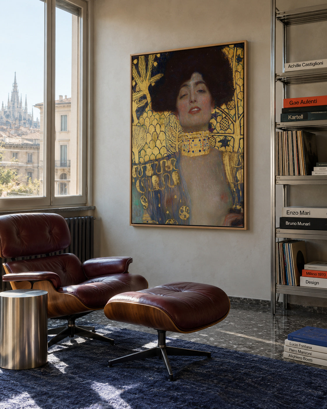 Judith I - Gustav Klimt - Framed canvas in an interior