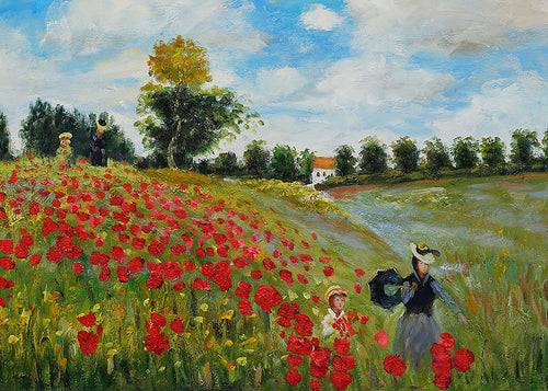 Poppy Field in Argenteuil - Claude Monet - Unframed art print