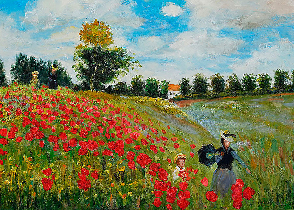 Poppy Field in Argenteuil - Claude Monet