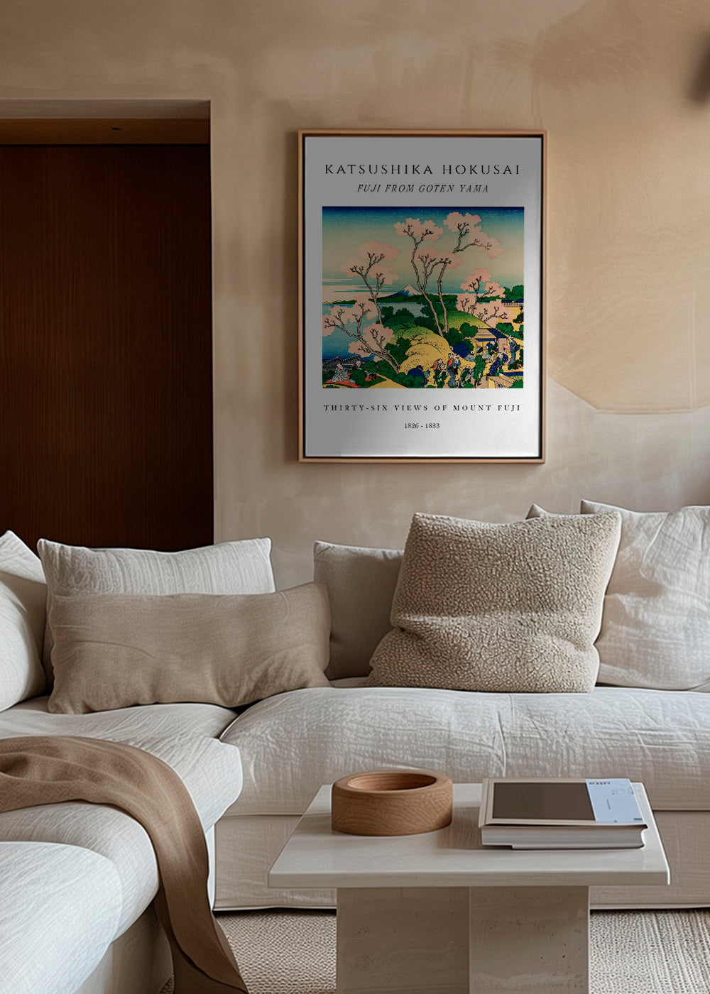 Fuji from Goten Yama Exhibition White - Katsushika Hokusai