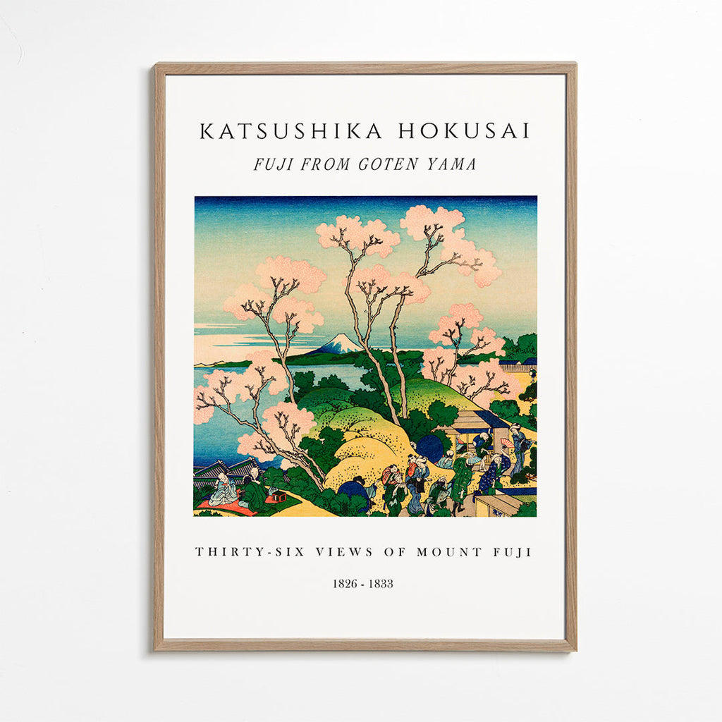 Fuji from Goten Yama Exhibition White - Katsushika Hokusai