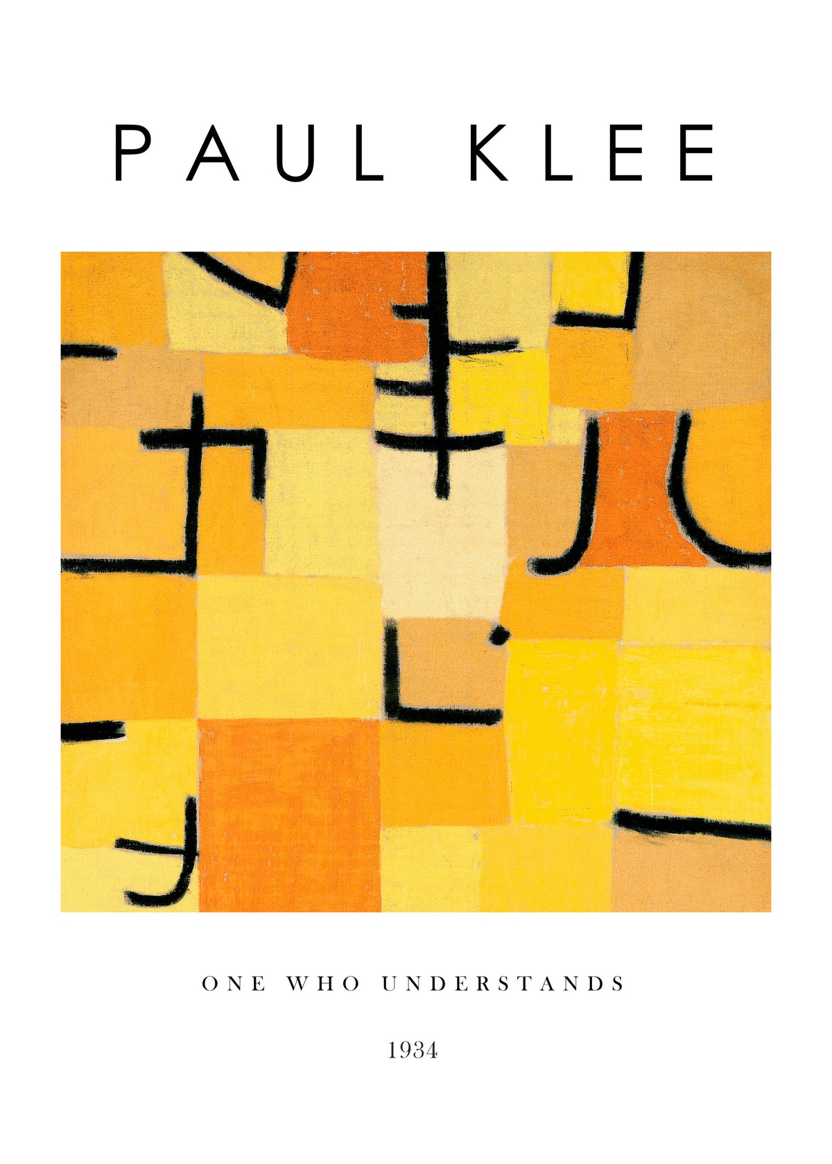 One Who Understands 2 Exhibition White - Paul Klee - Unframed art print
